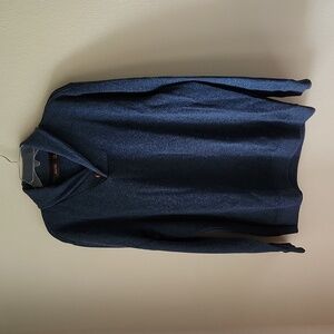 TASSO ELBA Navy blue sweater Sz XL 100% Cotton Office Classic Minimalist Preppy